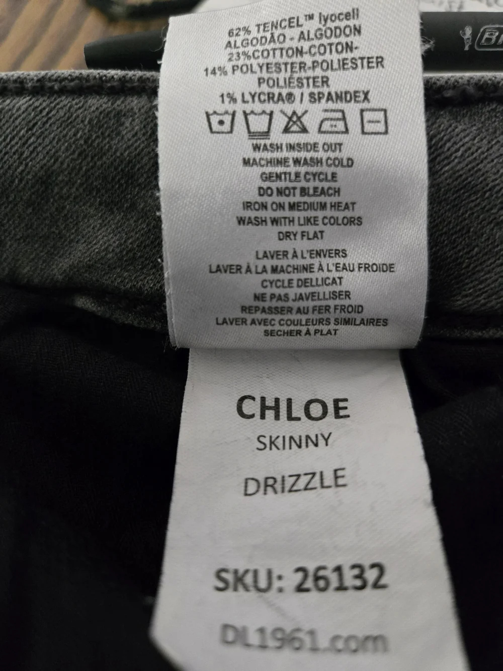 DL1961 Kids Chloe Gray Skinny Jeans Size 12 Stretch Denim